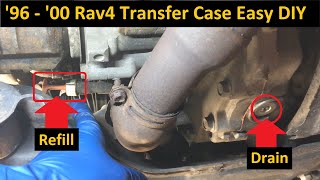 1996  2000 Toyota Rav4 Transfer Case Fluid Change Automatic AWD A540H  Easy DIY to save money [upl. by Gun]