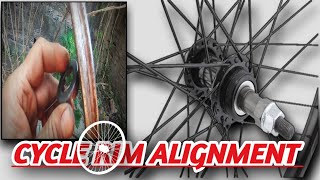 Cycle Rim Alignment  how to cycle wheel Alignment [upl. by Ailimac]