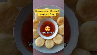 Homemade Mashed potatoes fried very easy recipe and delicious food easyfoodtomakeathome shorts [upl. by Rikahs]