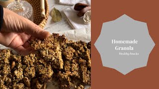 Homemade Granola  Healthy Snacks  Cooking at home  Fall Recipes [upl. by Fabien644]