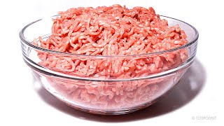 Minced Meat in Glass Bowl Timelapse [upl. by Oicatsana]