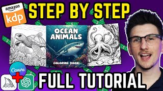 Create and Sell Your Coloring Book on Amazon KDP  AI and Canva Tutorial for Beginners [upl. by Hubert]