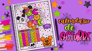 Cómo hacer tu CALENDARIO de OCTUBRE de DISNEY HALLOWEEN [upl. by Garber542]