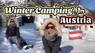 Winter Camping In Austria  Marias Welt [upl. by Ydnerb903]