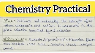 Estimate volumetrically the strength of Na2CO3 and NaHCO3 in the given solution providing N10 HCl [upl. by Toor]