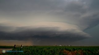 31 May 2013 El Reno Oklahoma rainwrapped tornado and storm structure [upl. by Broder763]