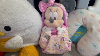 Disney Store Official Babies Collection Minnie Mouse Plush in Swaddle Review [upl. by Grimonia815]