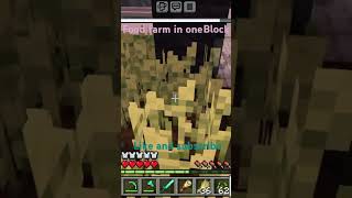 Food farms in one block adventure minecraft gaming shorts live youtube [upl. by Ventura857]