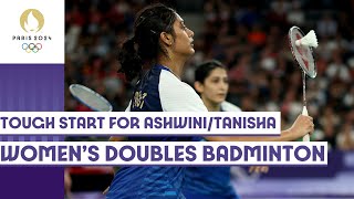 TanishaAshwini fall short in their first match  Badminton womens doubles 🏸 Paris 2024 Highlights [upl. by Memberg538]