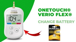 Change battery in OneTouch® Verio Flex Meter [upl. by Ledoux]