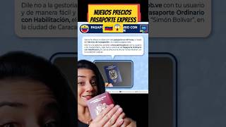 Saimes Pasaporte 2025 Estos son los Precios Pasaporte Express venezuela noticias [upl. by Weinstock]