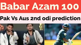 indian media on Pakistan Vs Australia 2nd odi  Babar Azam 100 prediction [upl. by Zitah]