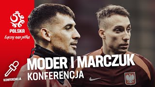 JAKUB MODER I DOMINIK MARCZUK NA KONFERENCJI PRASOWEJ REPREZENTACJI POLSKI RETRANSMISJA ⚪🔴 [upl. by Nicolai]