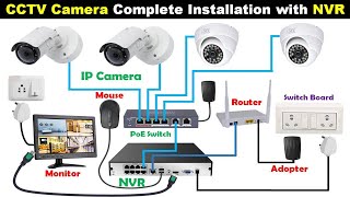 CCTV Camera Connection with NVR for Home ElectricalTechnician [upl. by Aihtnic]