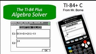 How to use the Algebra Solver on the TI84 Plus [upl. by Alyaj]