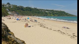 Walk Carbis Bay Beach St Ives Cornwall [upl. by Ramiah]