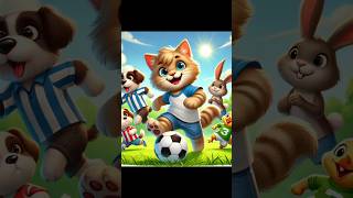 Story Cat Football🤣🤗 cat catcatfunnyfightcompilation animals funny dog shorts [upl. by Oakleil777]