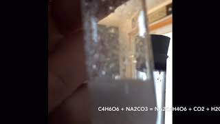 Sodium Carbonate and Tartaric Acid Reaction [upl. by Maury]