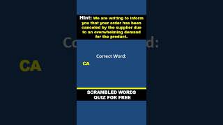 Solve the Mystery of Scrambled Word Quiz [upl. by Eisned]