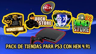 Pack de TIENDAS para tu PS3  HEN 491  2024 [upl. by Saxen184]