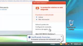 ESET Nod32 5 Activar licencia [upl. by Ahsaet490]