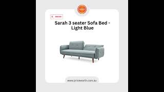 Sarah 3 seater Sofa Bed  Light Blue [upl. by Sell]