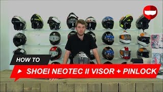 How to Change the Visor and Insert a Pinlock for the Shoei Neotec II Helmet  ChampionHelmetscom [upl. by Turne]