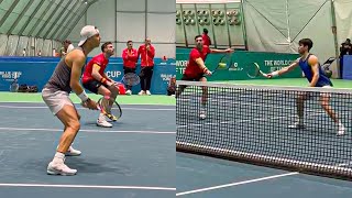 AlcarazGranollers vs NadalMartínez Doubles Practice Match Highlights  Davis Cup 2024 [upl. by Shifra306]