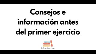 Agentes de Hacienda Consejos e información antes del primer examen [upl. by Stefanac801]