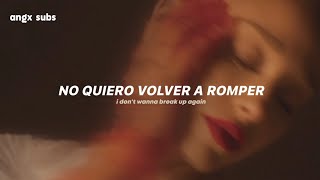 Ariana Grande  dont wanna break up again Español  Lyrics [upl. by Relyhcs]