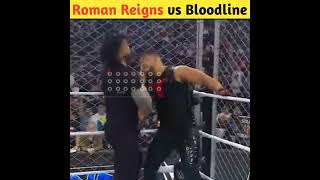 Roman Reigns beat entire Bloodline inside The Steel Cage shorts wwe [upl. by Pudendas530]