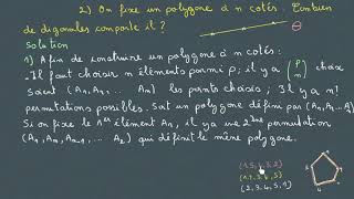 Dénombrement  Exo difficile Polygones et diagonales  Terminale [upl. by Llain]