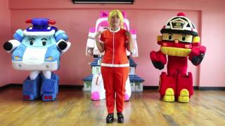 Robocar Poli wake up dance tutorial [upl. by Dalia]