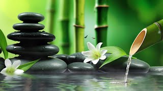 Bamboo Water Fountain and Healing Piano Music  Relaxing Music Sleep Music Spa Music Meditation [upl. by Nnanaej]