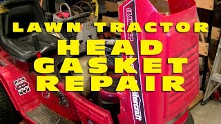 Fix a Blown Head Gasket amp Adjust Valves On A Lawn Tractor With OHV Engine [upl. by Nagorb]