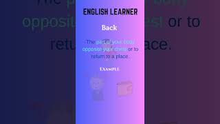 English Word  Back  Meaning With An Example englishwords english back [upl. by Killie666]