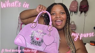 WHATS IN MY PURSE 2024♡ ft JC Heritage Bowler [upl. by Eeral]