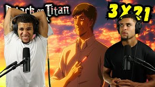 THE ATTACK TITAN  Attack On Titan 3x21 REACTION [upl. by Jock690]