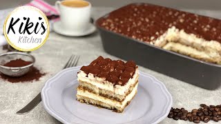 Einfaches TIRAMISU Rezept ohne Eier und ohne Alkohol  Kikis Kitchen [upl. by Shannen]