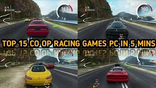 TOP 15 LOCAL CO OP RACING SPLIT SCREENMULTIPLAYERGAMES PC [upl. by Lenhart840]