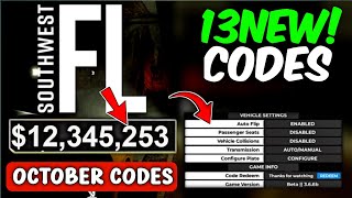 ⚠️NewCodes⚠️SOUTHWEST FLORIDA BETA ROBLOX CODES 2024SOUTHWEST FLORIDA CODES [upl. by Ajssatsan859]