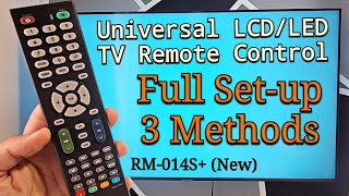 Universal LCDLED Tv Remote Control Settings  RM014S New Full Setup Manual Connect to Tv [upl. by Ynahirb614]