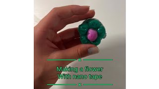 Making a flower with nano tape💖🤩Цветочек из нано скотча 🌺💖😍squishy✨ [upl. by Remlap797]