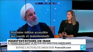 Manifestations en Iran Eclairage Mariam Pirzadeh 040818 [upl. by Coshow]