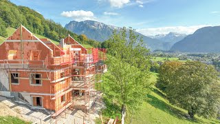 Rohbau der SunleitnResidenz👷‍♂️Meilenstein zur Traumimmobilie im Salzkammergut in Österreich [upl. by Esenej]