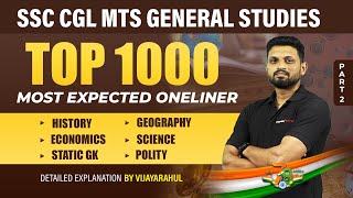 SSC CGL MTS  GENERAL STUDIES REVISION  MOST IMPORTANT TOPICS  PART 2  VIJAYARAGHUL [upl. by Hardner]