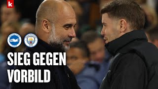 quotGibt leider auch nur drei Punktequot Hürzeler stolz auf Sieg gegen Guardiola  Brighton  ManCity 21 [upl. by Doowyah]