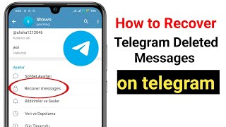 How To Recover Deleted Messages In Telegram New method [upl. by Ellasal]