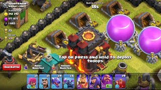 ATTACKBARBRIAN KING UPGRADED TO LEVEL 9TROOPS DESTROY 3 STAR COMBAT [upl. by Ellimak]