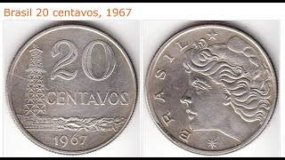 MOEDA DE 20 CENTAVOS DE 1967  Detalhes Curiosos Brazilian 20 Cents Coin from 1967  Value 🛢️🚧⛽ [upl. by Hasan]